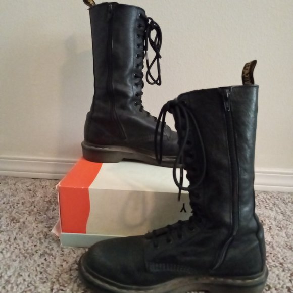 1B99 PISA LEATHER MID CALF LACE UP BOOTS - Picture 1 of 4